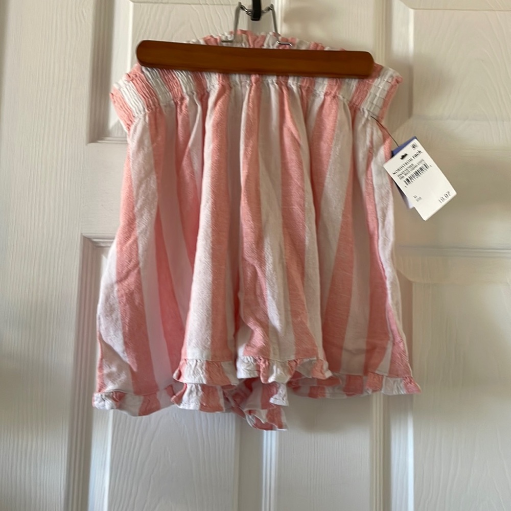 Abound linen cabana stripe smocked waist shorts beach summer